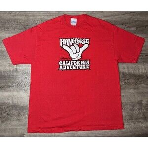 Vintage Disney Red T Shirt Hang Loose Size XL 🤙 Rare Limited Edition